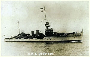 Runner Collection: HMS Diomede - Danae-class cruiser of the Royal Navy
