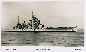 Battleships Prints: HMS Duke of York, WW2
