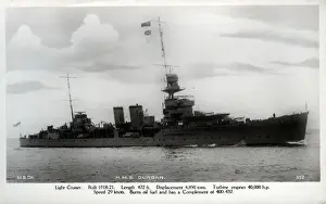 Danae Prints: HMS Durban, British light cruiser