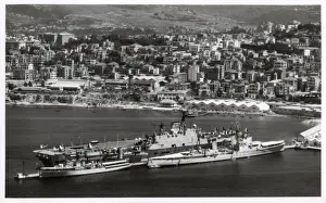 Battleships Prints: HMS Eagle, British aircraft carrier, Beirut, Lebanon