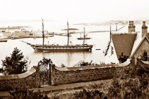 Queenstown Prints: HMS Frigate Mersey Queenstown harbour, Ireland