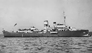 Images Dated 26th March 2019: HMS Geranium, British flower class corvette, WW2