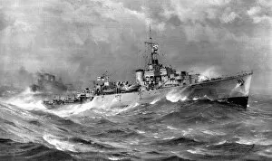 Acknowledging Gallery: HMS Helmsdale, North Atlantic, 1944