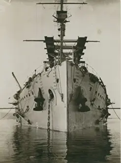 Hibernia Prints: Either HMS Hibernia or HMS Africa with a temporary launch ra