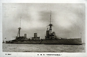 Images Dated 5th April 2016: HMS Indefatigable, British battle cruiser