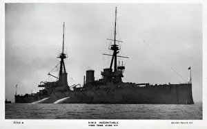 Invincible Prints: HMS Indomitable, British battle cruiser