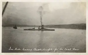 Departing Prints: HMS Iron Duke leaving Istanbul, Turkey - August 1923