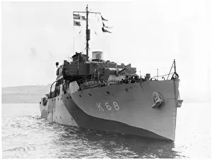 Corvette Prints: HMS Jonquil, British flower class corvette, WW2
