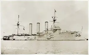 Monmouth Prints: HMS Lancaster, British heavy (armed) cruiser