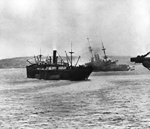 HMS Majestic, British battleship, sinking, WW1 HMS Majestic, British battleship, sinking, WW1
