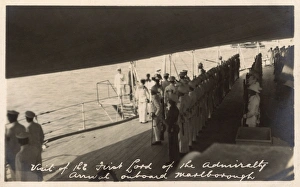 Images Dated 26th February 2016: HMS Marlborough - Arrival of the First Lord of the Admiralty