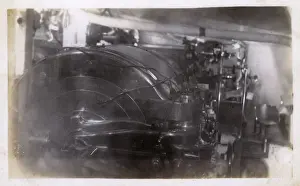 HMS Marlborough - Breach end of 13. 5 gun in turret