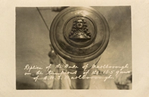 HMS Marlborough - Duke of Marlborough on gun tampions HMS Marlborough - Duke of Marlborough on gun tampions
