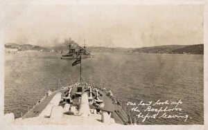 Images Dated 26th February 2016: HMS Marlborough - Last look up the Bosphorus