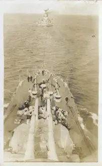 Duke Class Prints: HMS Marlborough - looking toward HMS Iron Duke