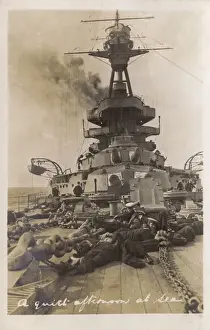 Duke Class Prints: HMS Marlborough - A quiet afternoon at sea
