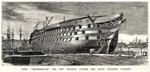 Images Dated 15th March 2020: H.M.S Marlborough, training college for Naval Engineer