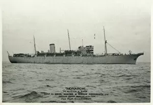 Swan Collection: HMS Monarch, British cable ship
