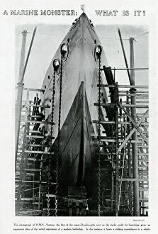 H.M.S Neptune ready to be lauched 1909