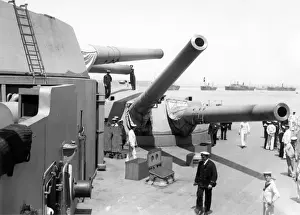 Gallipoli Prints: HMS Queen Elizabeth, British battleship, Mudros, WW1
