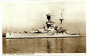 Images Dated 28th June 2016: HMS Revenge, battleship, Revenge class