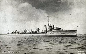 Vega Collection: HMS Vega, British destroyer