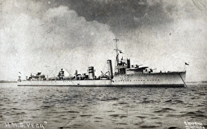 Vega Collection: HMS Vega, British destroyer