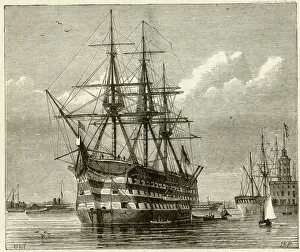 HMS Victory in Portsmouth Harbour