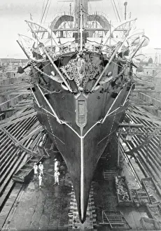Torpedo Prints: HMS Vulcan Torpedo-boat in Dry Dock