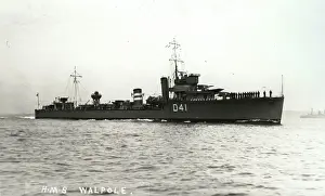 Destroyer Prints: HMS Walpole, British destroyer