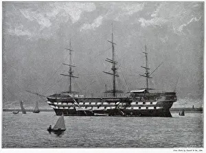 Greenhithe Prints: HMS Worcester, training Ship for the Thames Marine Officers