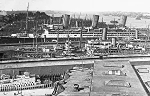 Hoboken Docks New Jersey USA early 1900s
