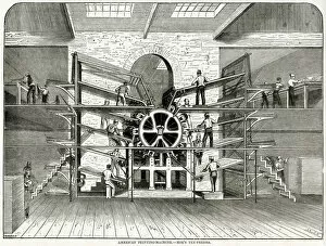 Rotary Gallery: Hoes ten feeder printing machine 1871