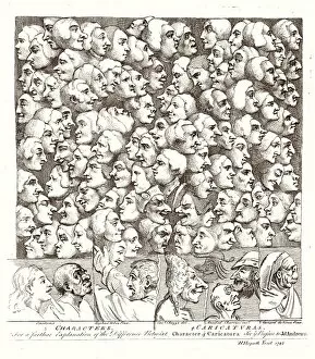 Caricatures Collection: Hogarth Faces 1807