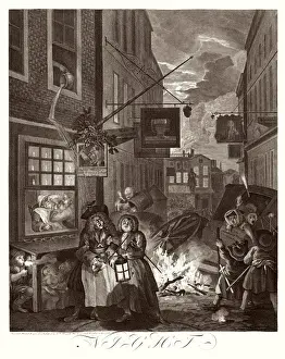 Over Turned Prints: Hogarth Times Night