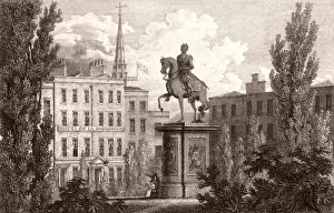 Leicester Prints: Hogarths House, Leicester Square, London