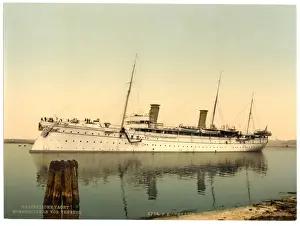 Hohenzollern Prints: Hohenzollern, leaving the harbor, Venice, Italy