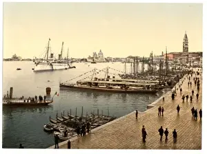 Hohenzollern Prints: The Hohenzollern in Venice Harbor, Venice, Italy