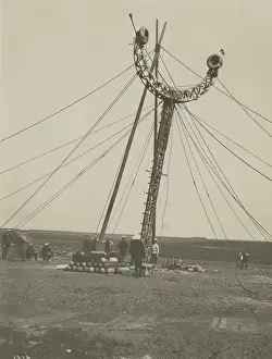 Hoisting Prints: Hoisting the mast for the mooring experiment