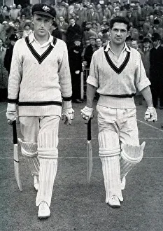 Harvey Collection: Hole and Harvey, third test against England