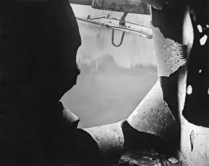 Falkland Prints: Hole in HMS Kent, Battle of Falkland Islands, WW1
