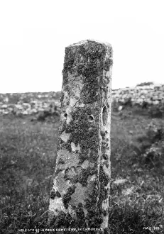 Inishmurray Prints: Holestone in Mens Cemetery, Inishmurray