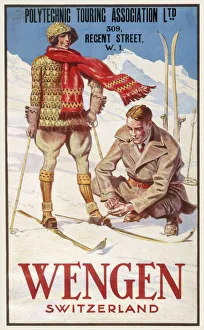 Switzerland Gallery: Holiday Poster for Wengen in Switzerland