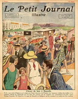Deauville Prints: Holidaymakers at Deauville Date: 1923