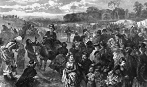 Holidaymakers on Hampstead Heath, London