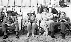 Misery Prints: Holidaymakers not having fun on the beach in the 1920s