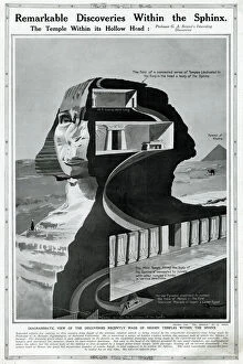 Tombs Collection: The hollow head of the Sphinx, Egypt