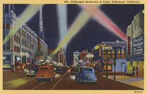 Nightime Prints: Hollywood Boulvevard - Hollywood, California, USA