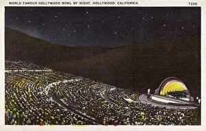 Bowl Gallery: Hollywood Bowl by night, Los Angeles, California, USA
