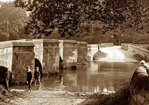 Holme Prints: Holme bridge and ford, bakewell, early 1900s